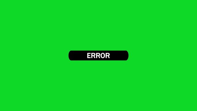 A black button displaying the word eror in white capital letters is centered on a vibrant green background, with a computer mouse cursor hovering over it, indicating a potential click