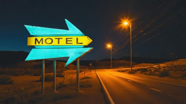 Road sign indicating "Motel".
