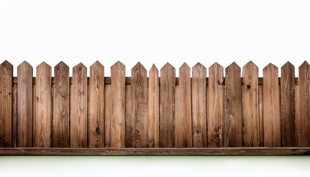 ranch wooden fence isolated on white background
