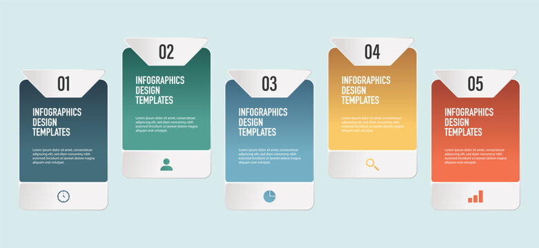 Infographic design templates for presentations and reports