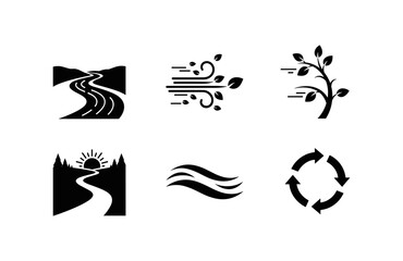 Obraz premium Nature and Cycle Icons