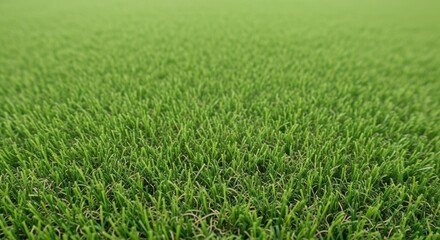 Fototapeta premium Vast expanse of lush green grass under soft natural lighting