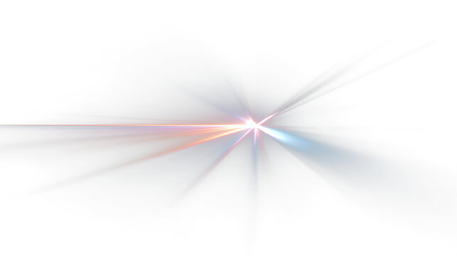 Bright light burst on a transparent background with soft colors appearing in the visual area for a digital design or creative project