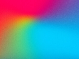 Obraz premium Gradient background blending vibrant hues of red, orange, yellow, green, and blue with a smooth transition. 