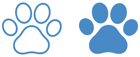 Obraz premium paw print icon vector simple pet animal