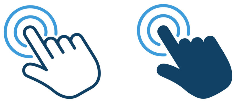 hand cursor click icon vector design