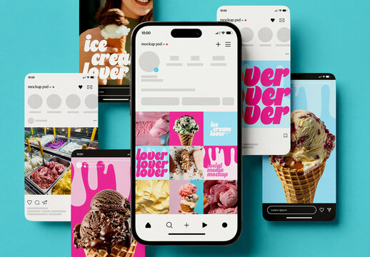 Mobile Social Story Mockup Set