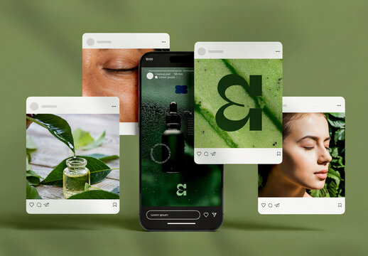 Skincare Social Media Mockup Set