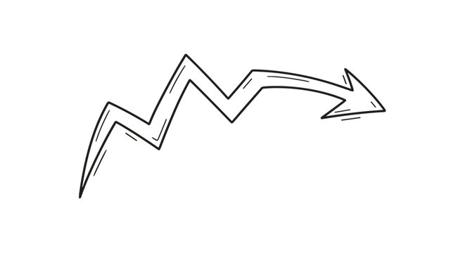 Graph with declining trend line indicating decrease
