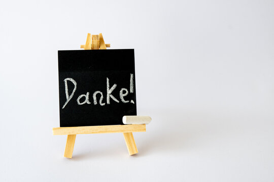 easel with message on canvas