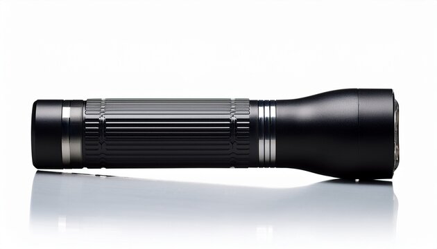 black plastic flashlight