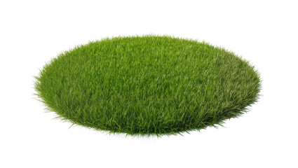 Lush green grass mound, isolated on transparent background © Eoin
