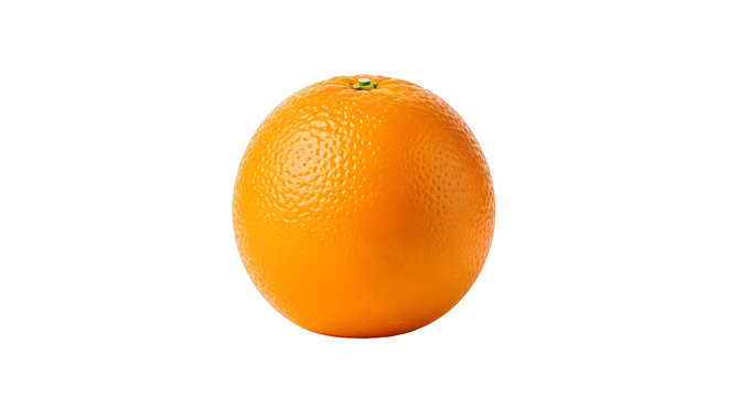 Single ripe orange fruit with nutrition, ingredient,, background as transparent object