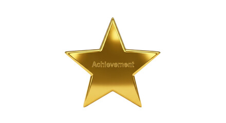 Obraz premium Golden Star with Achievement Text