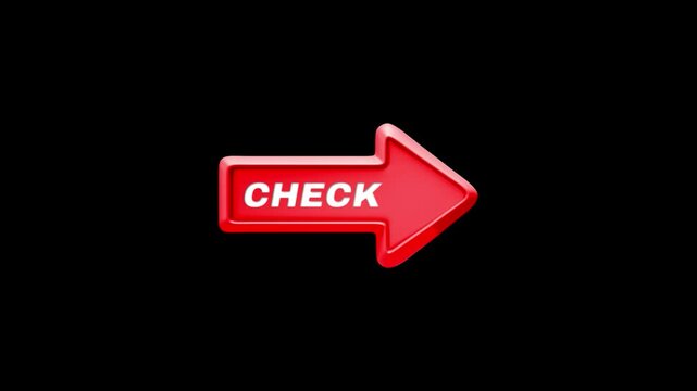 A red checkmark arrow pointing to the right on a black background in this informative video