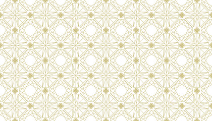 Fototapeta premium Elegant Golden Mineral Faceted Seamless Design 
