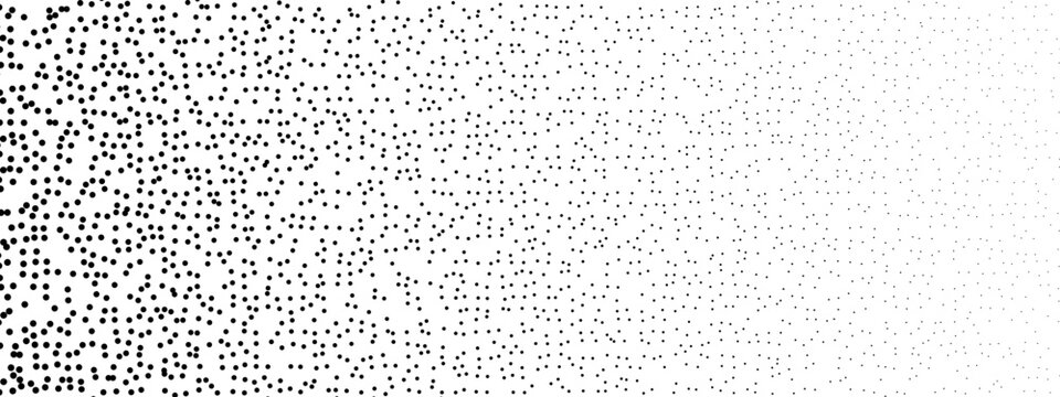 Halftone tone background with dot pattern texture and gradient half grain. Curve transparent stamp with grunge comic line and fade white hexagon. Vector abstract crosshatch with semitone.