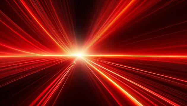 radiant red light streak luminous optical flare effect glowing beam with subtle diffusion and edge softness