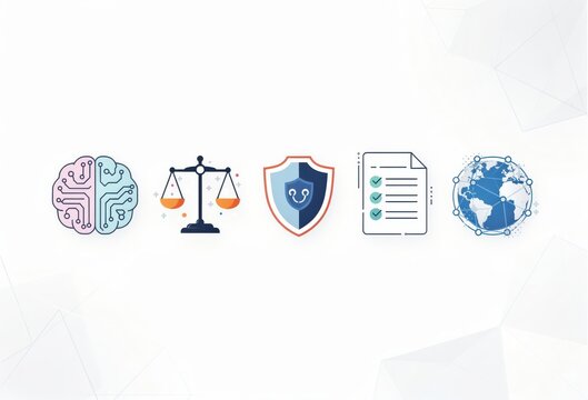 Exploring the Intersection of Artificial Intelligence, Law, Data Protection, and Global Compliance in a Simplified Visual Framework Reflecting Emerging Trends