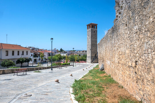 Street and building at town of Arta, Epirus, Greece
