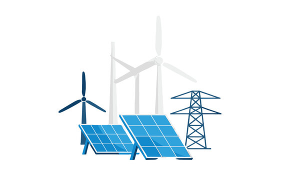 Solar panels and wind turbines are important components of renewable energy sources. 