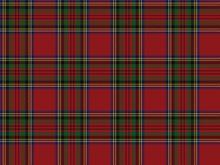 Fototapeta premium Traditional seamless plaid pattern background. Royal red and green heritage tartan plaid vector pattern for holiday decoration