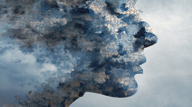 Minds profile: intricate puzzle pieces