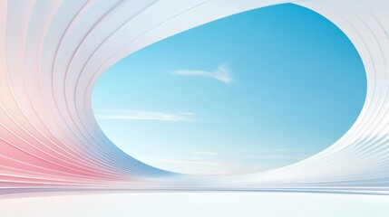 Obraz premium Blue Sky Advertising Background E-commerce Product Exhibition Stand