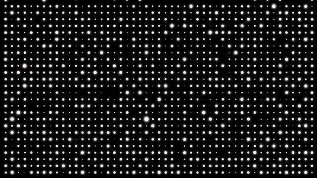 Abstract Glowing Dots Animation on Black Background
