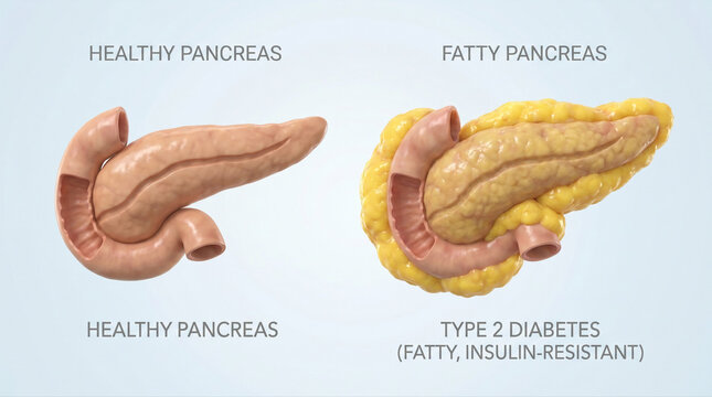 Fatty Pancreas and Type 2 Diabetes Insulin Resistance Anatomy