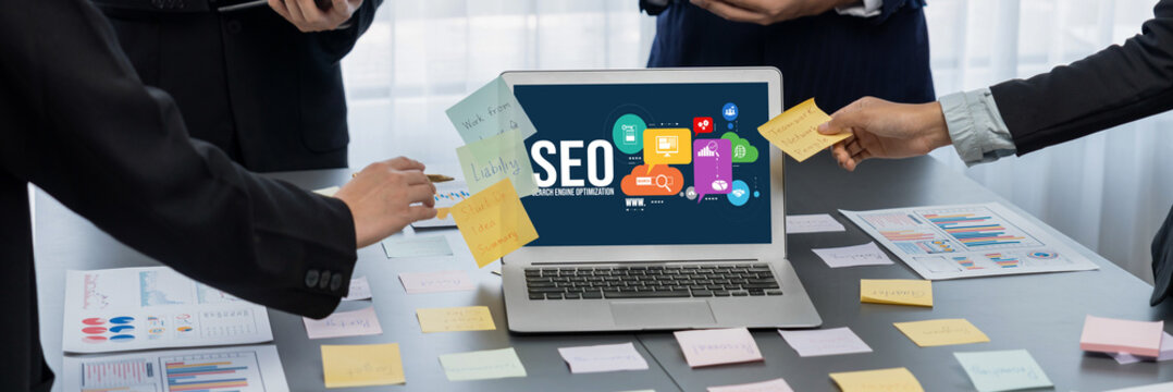 SEO search engine optimization for brisk e-commerce and online retail business showing on computer screen