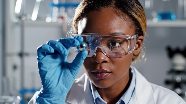 Scientist conducting an experiment in a laboratory