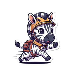Obraz premium zebra wearing a racing helmet.