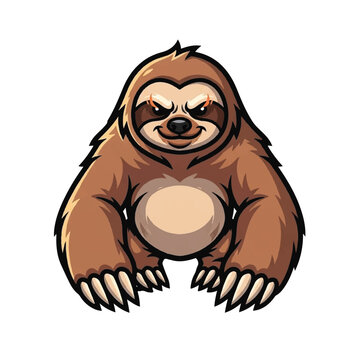 Cartoon Sloth Character Illustration.