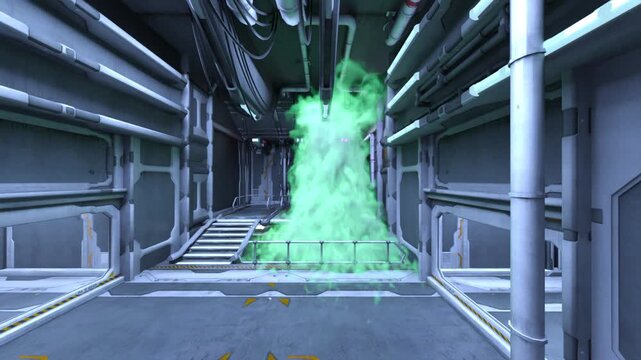 作業通路　3DCGレンダリング