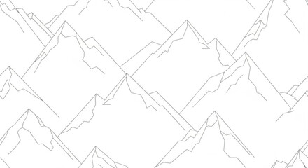 Obraz premium Geometric mountain range pattern illustration