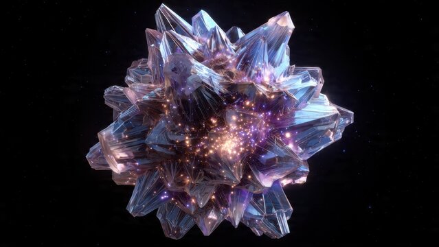 Crystal Galaxy Nebula in Space