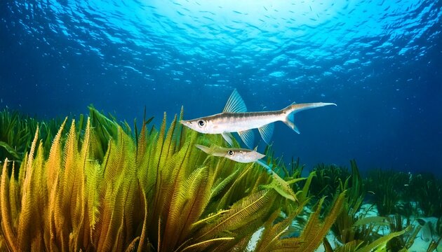 adorable swordtail fish in natural habitat