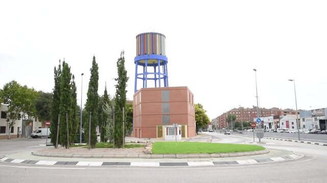 Aldaia Colorful Water Tank Mural, Valencia Spain &ndash; Urban Industrial Art Landmark