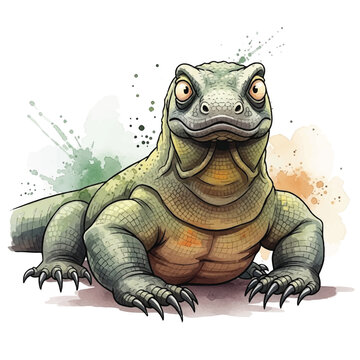Large green dinosaur with sharp claws.