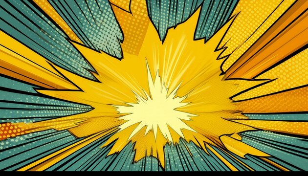 a comic book style background image of an explosion or burst shape