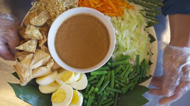 gado gado Indonesian salad with peanut sauce