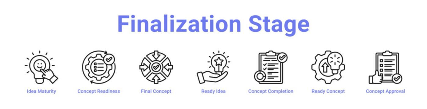 -Finalization Stage Web Icon Banner and Collection