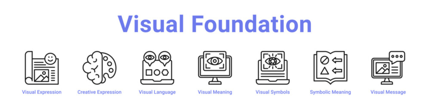 -Visual Foundation Web Icon Banner and Collection