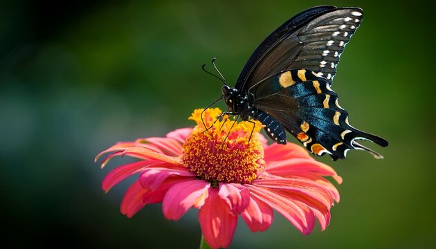 pipevine swallowtail on zinnia marion county illinois