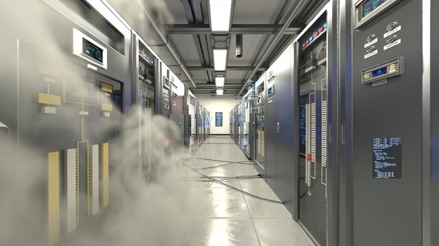 サーバールーム　3DCGレンダリング