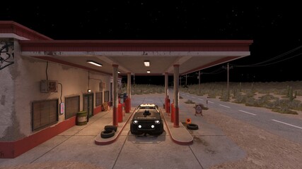 パトカー　3DCGレンダリング  © tsuneomp