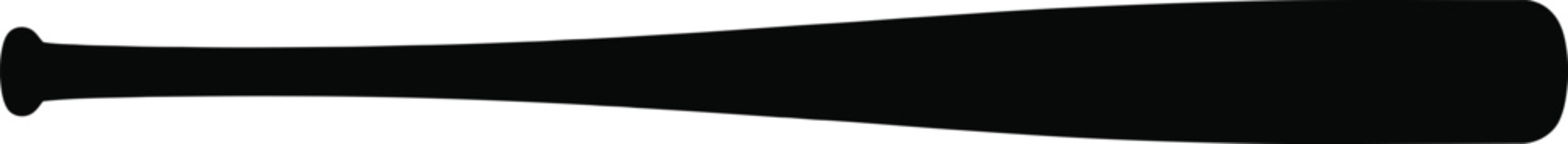 Baseball bat silhouette icon isolated on light background, simple sports equipment design for baseball, training, recreation, and athletic branding use