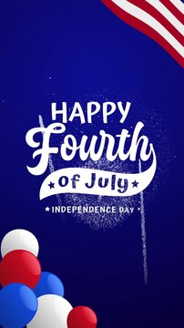 4th of july celebration text for independence day. Perfect for social media vertical, greeting cards, banners, and party invitations.