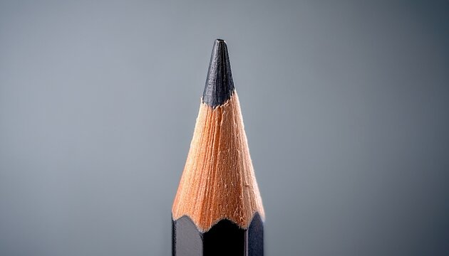 close up of a sharp pencil tip ready for writing or drawing on an isolated background perfect for education art or creativity related concepts